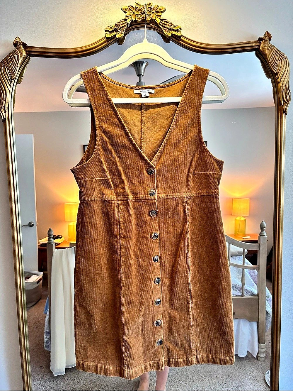 O'Neill Ridgemont Corduroy Dress Mini Brown Size: Medium